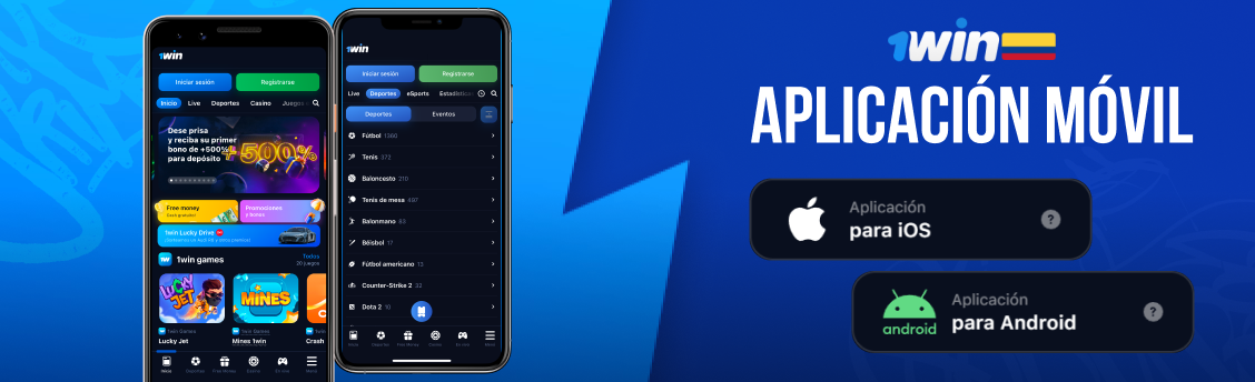 Aplicaciones para móviles de la casa de apuestas 1win
